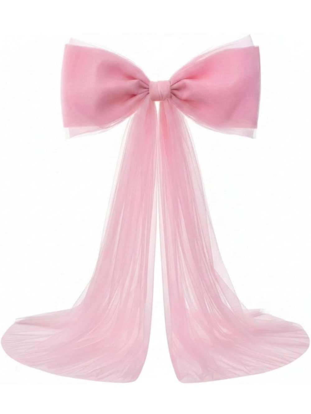 Pink Sheer Bow Accessory - parties